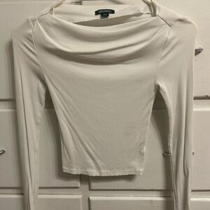 Wild Fable White Ribbed Top